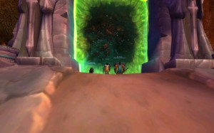 Niqora and Bursthoof standing before the Dark Portal